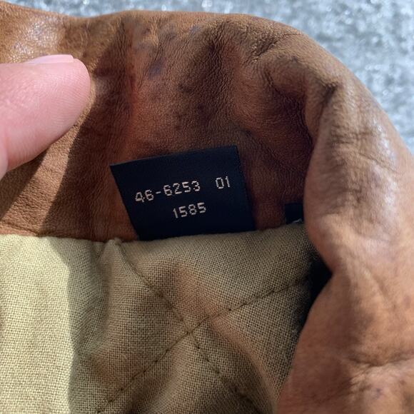 Vintage Context Bomber Jacket Coat Aqua Blue Leather Collar Mens Size XLT Tall - Picture 7 of 16